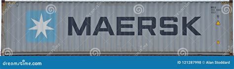 A Maersk Lines Shipping Container Editorial Stock Photo - Image of ...