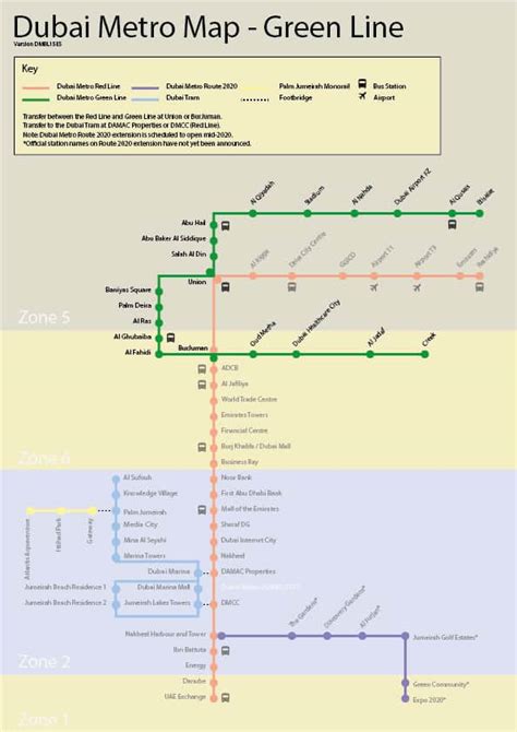 Dubai Metro Green Line - Map, Stations and Route