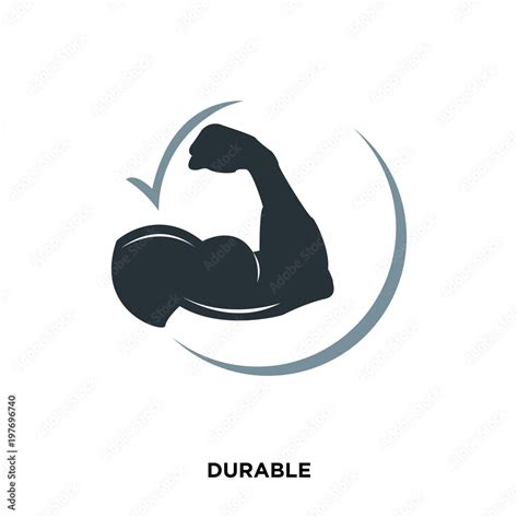 durable icon on white background, in black, vector icon illustration ...