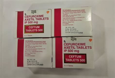 GLAXO & SMITH Ceftum 500 Tablets, 500mg at Rs 431/stripe in Pune | ID ...