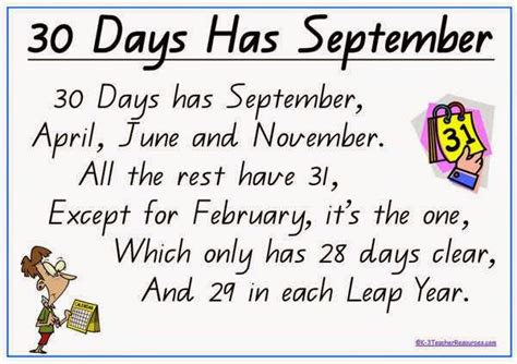 Which Months Have 31 Days Song - Resume Themplate Ideas