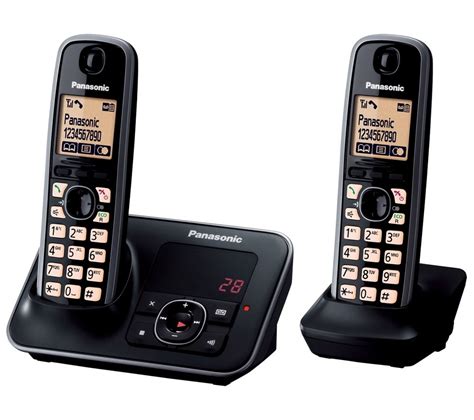 PANASONIC KX-TG6622EB Digital Cordless Phone with Answering Machine ...