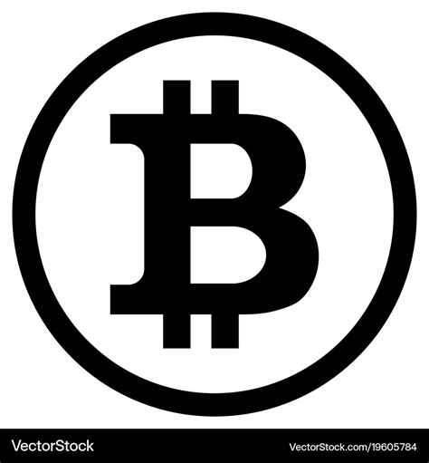 Bitcoin symbol Royalty Free Vector Image - VectorStock