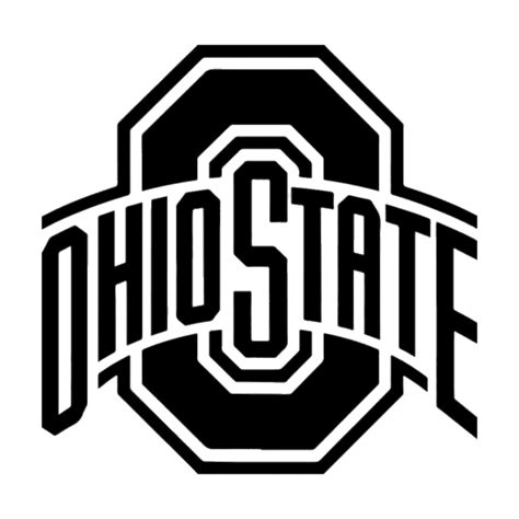 Ohio State Buckeyes Logo Black and White transparent PNG - StickPNG