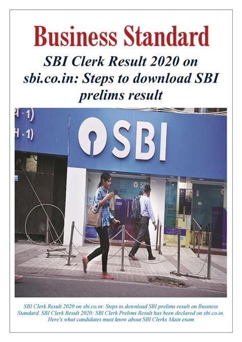 SBI Clerk Result 2020 on sbi.co.in: Steps to download SBI prelims ...