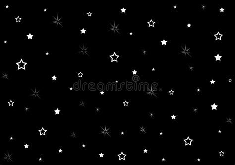 Stars on Black Background Wallpaper Design Stock Illustration ...