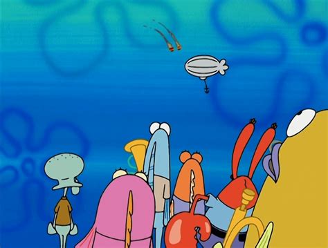 The blimp that exploded in a Spongebob episode, Band Geeks, has an ...