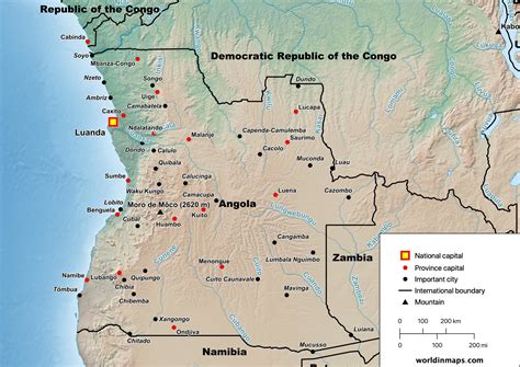 Angola in map, data and statistics - World in maps