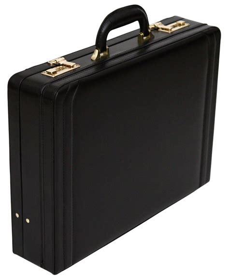 Tassia Bonded Leather Attache Briefcase Expandable Executive Business ...