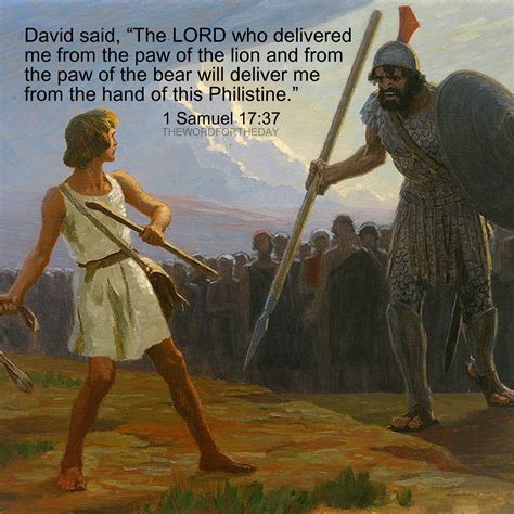 #david and goliath#1 samuel 17:37#Scripture#bible verse#christian quote ...