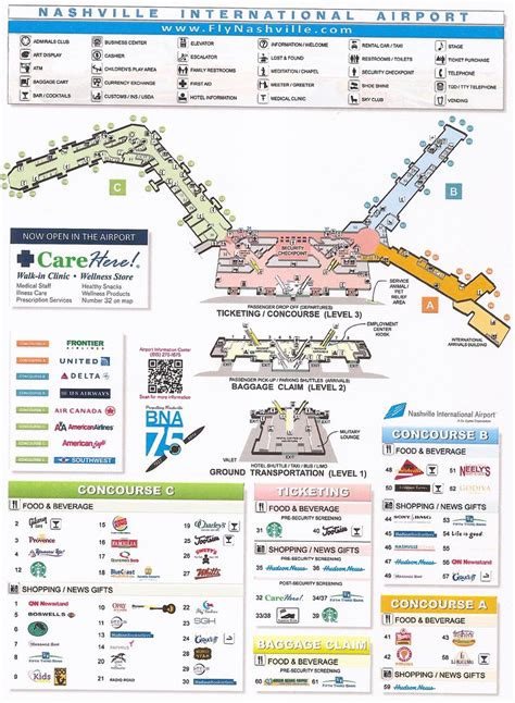 Nashville International Airport (BNA) terminal map - 2014 | Flickr