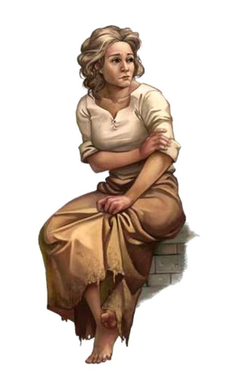 Female Human Servant Commoner - Pathfinder PFRPG DND D&D 3.5 5th ed d20 ...