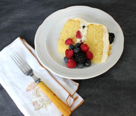 Lemon Mousse Cake with Berries