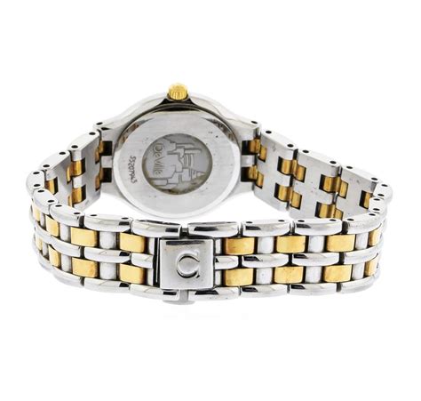 Ladies Omega Deville Quartz Stainless Steel & 18K Gold Wristwatch