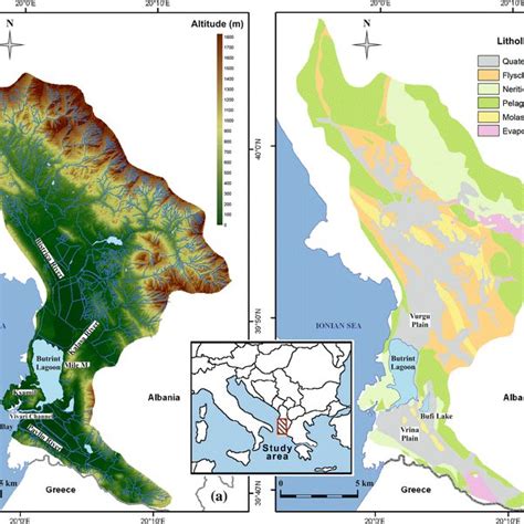 a Location map of the Butrint coastal system (i.e., Butrint Lagoon ...