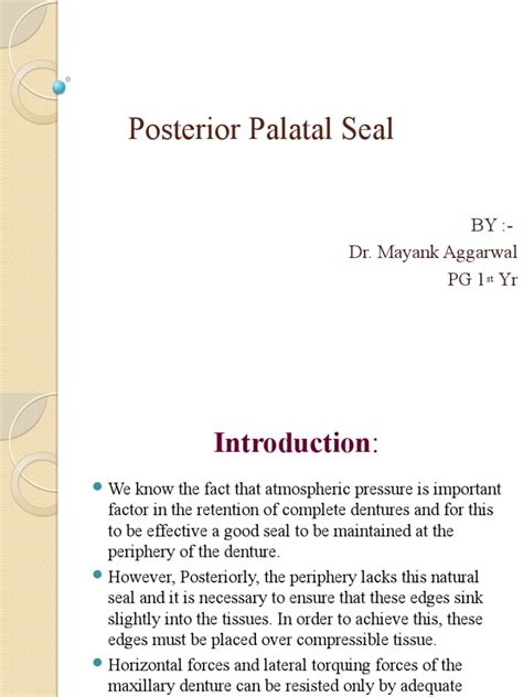 An Overview of Posterior Palatal Seal Placement for Maxillary Complete ...