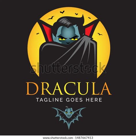 Dracula Vampire Logo Vector Illustrations Editable Stock Vector ...