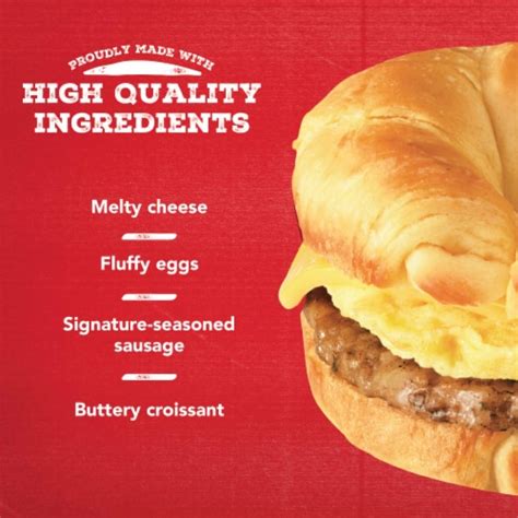 Jimmy Dean® Sausage Egg & Cheese Croissant Frozen Breakfast Sandwiches ...