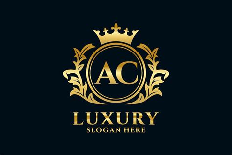 Initial AC Letter Royal Luxury Logo template in vector art for ...