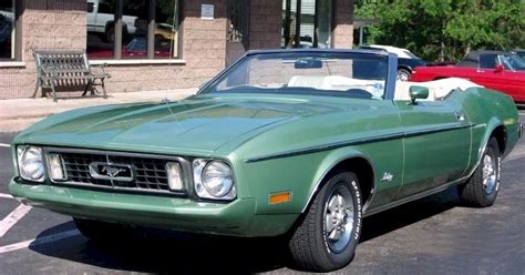 Medium Green 1973 Ford Mustang Convertible