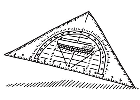 Set Square Tool Drawing Stock Illustration - Download Image Now - iStock