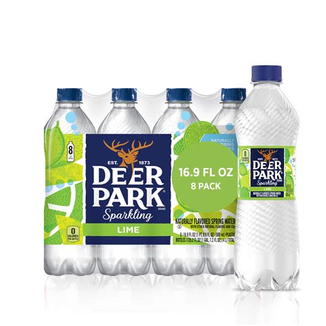 Deer Park Sparkling Water, Zesty Lime, 16.9 oz. Bottles (8 Count ...