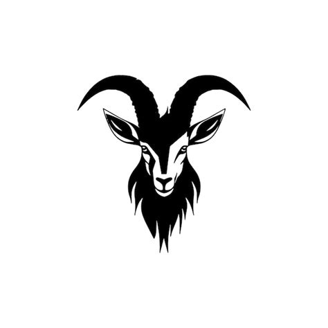 Premium Vector | A modern black vector of markhor with white background