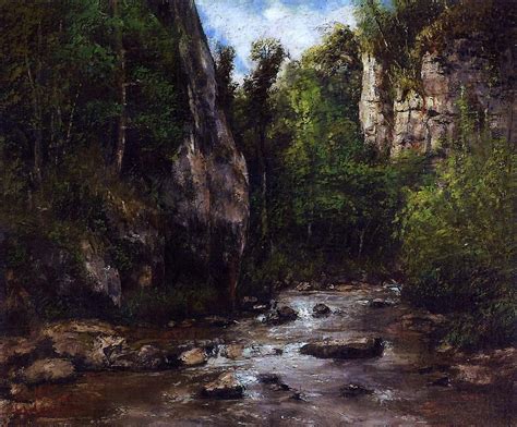 Landscape near Puit Noir, near Ornans by Gustave Courbet - Hand Painted ...