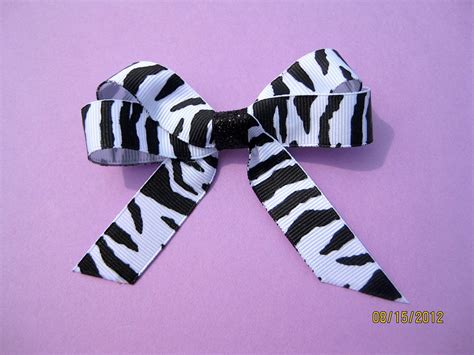 Zebra Print Ribbon Hair Bow by RobinLynnF on etsy! | Bows!!!!! | Ribbon ...