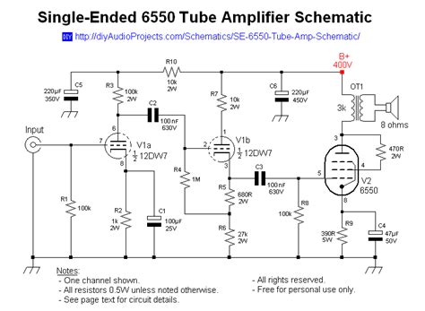 Guitar Tube Amplifier Circuit Diagram