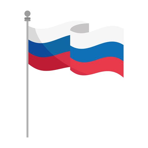 russia flag in pole 4622207 Vector Art at Vecteezy