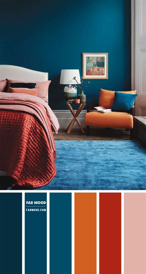 burnt-orange-teal-bedroom-color - Fabmood | Wedding Colors, Wedding ...