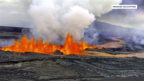 New aerial video captures eruption of world’s largest active volcano ...