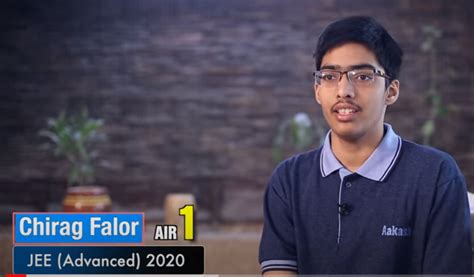 Aakashian Chirag Falor, IIT-JEE Exam Topper 2020, Decided to Drop out ...