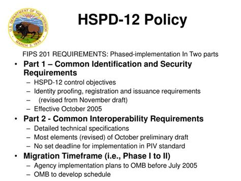 PPT - Homeland Security Presidential Directive-12 (HSPD-12) Previously ...