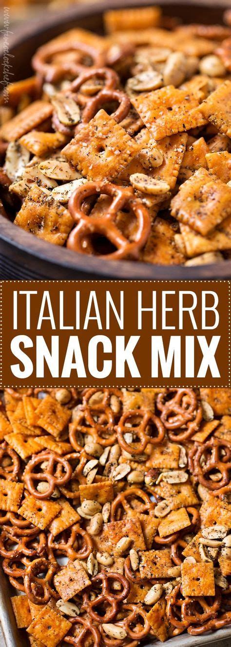 Easy Italian Herb Snack Mix | Baked to buttery perfection, this Italian ...