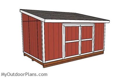 10x16 Lean to Shed Plans | MyOutdoorPlans