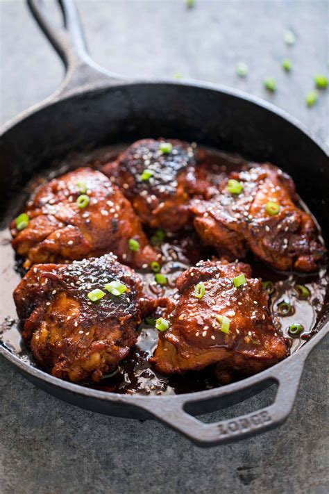 Spicy Korean Chicken Thighs in Gochujang Sauce