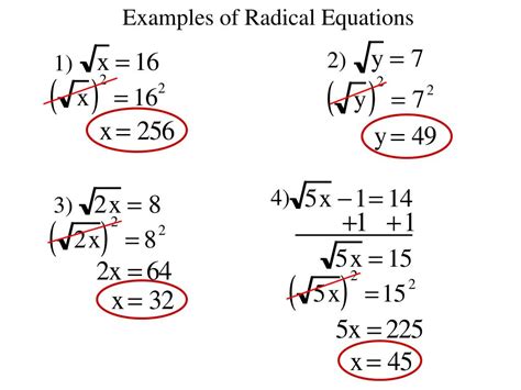 PPT - Ch 10.3 Solving Radical Equations PowerPoint Presentation, free ...