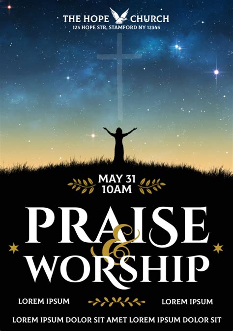 PRAISE AND WORSHIP POSTER Template | PosterMyWall