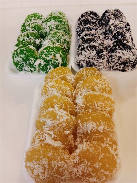 Pichi-pichi (pandan, ube and plain) $20/dozen - Gena's Filipino Desserts