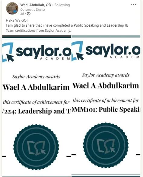 Saylor Academy on Twitter: "Congratulations, Wael! We love seeing our ...