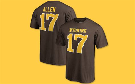 Josh Allen Wyoming Jersey T-Shirt | Airstrike Allen