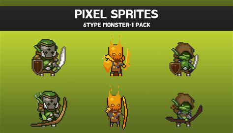 FANTASY PIXEL MONSTER SPRITE-1 | GameDev Market