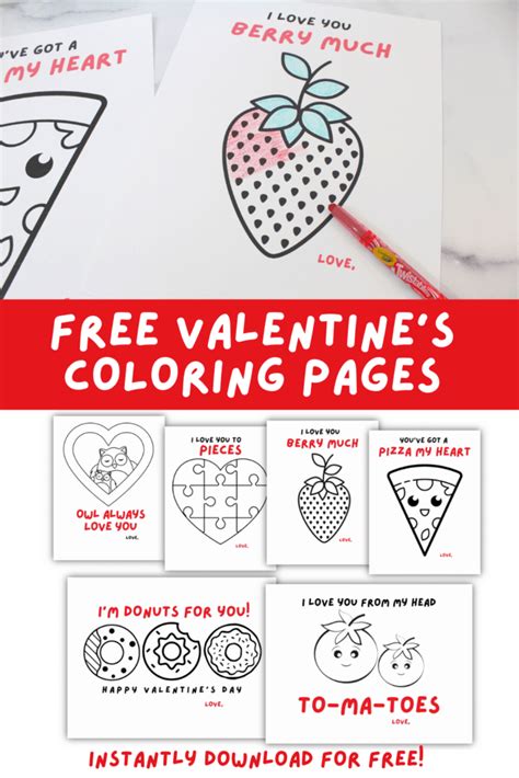 Valentine's Day Coloring Pages- FREE Printable! - Little Learning Club