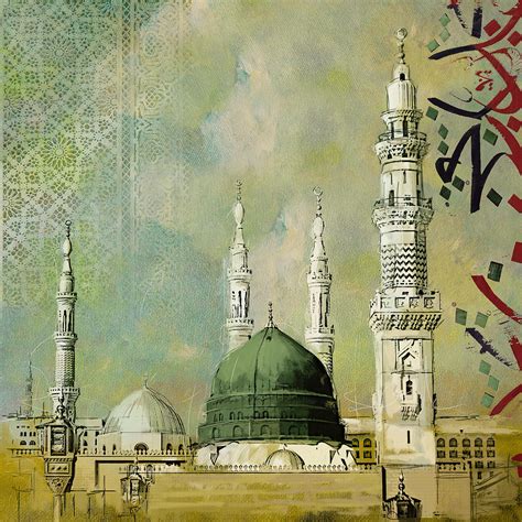 Al-masjid An-nabawi Painting by Corporate Art Task Force