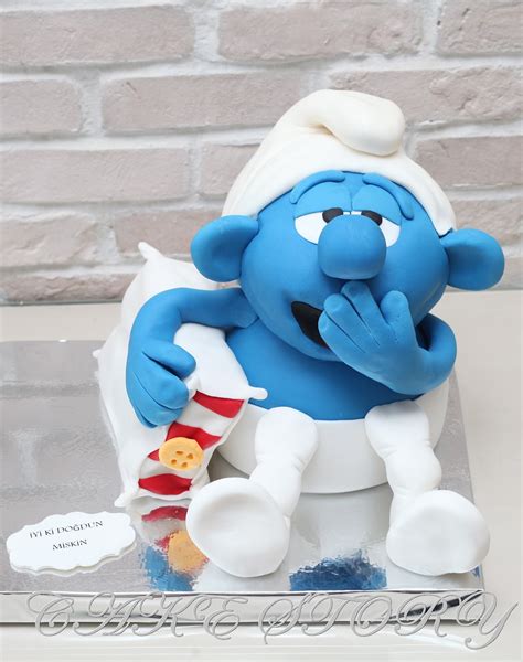 Cake Story: SMURF BIRTHDAY CAKE LAZY SMURF 3D