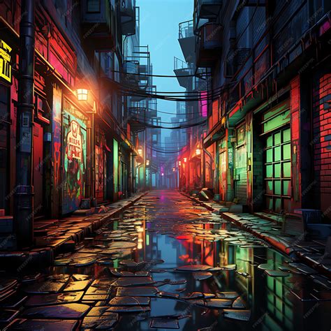 Premium AI Image | Cyberpunk Alley Step Into a Gritty Cyberpunk ...