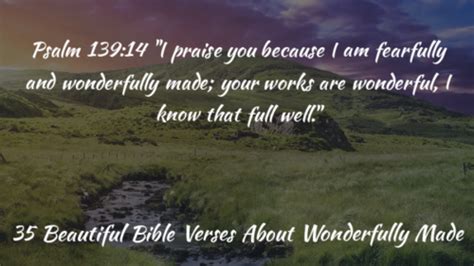 35 Beautiful Bible Verses About Wonderfully Made By God