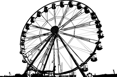 Download free photo of Ferris wheel, amusement park, silhouette ...